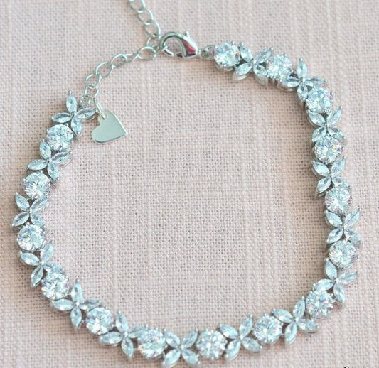 Diamond CZ Bridal Bracelet