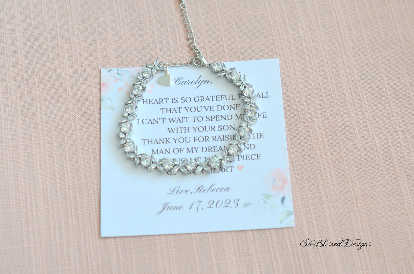 Mother of the Groom Bracelet Gift from Bride