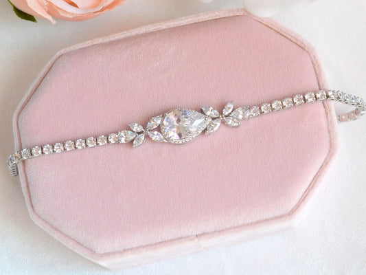 Haley Bridal Teardrop Bracelet