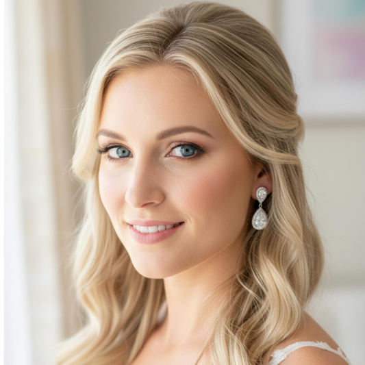 Classic Teardrop Bridal Earrings