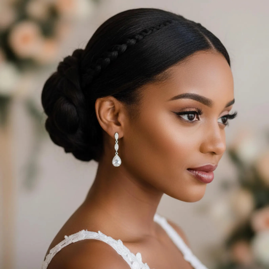 Cassie CZ Long Bridal Earrings