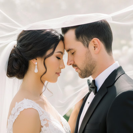 Haley Statement Bridal CZ Earrings