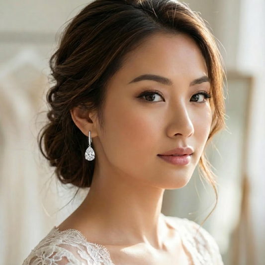 Cubic Zirconia Drop Earrings