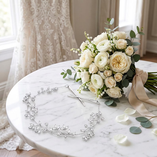 Bridal Hair Vine, Silver Bridal Hair piece