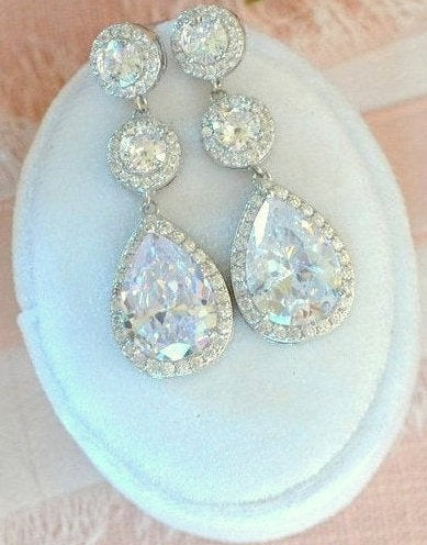 Large drop clearance earrings wedding