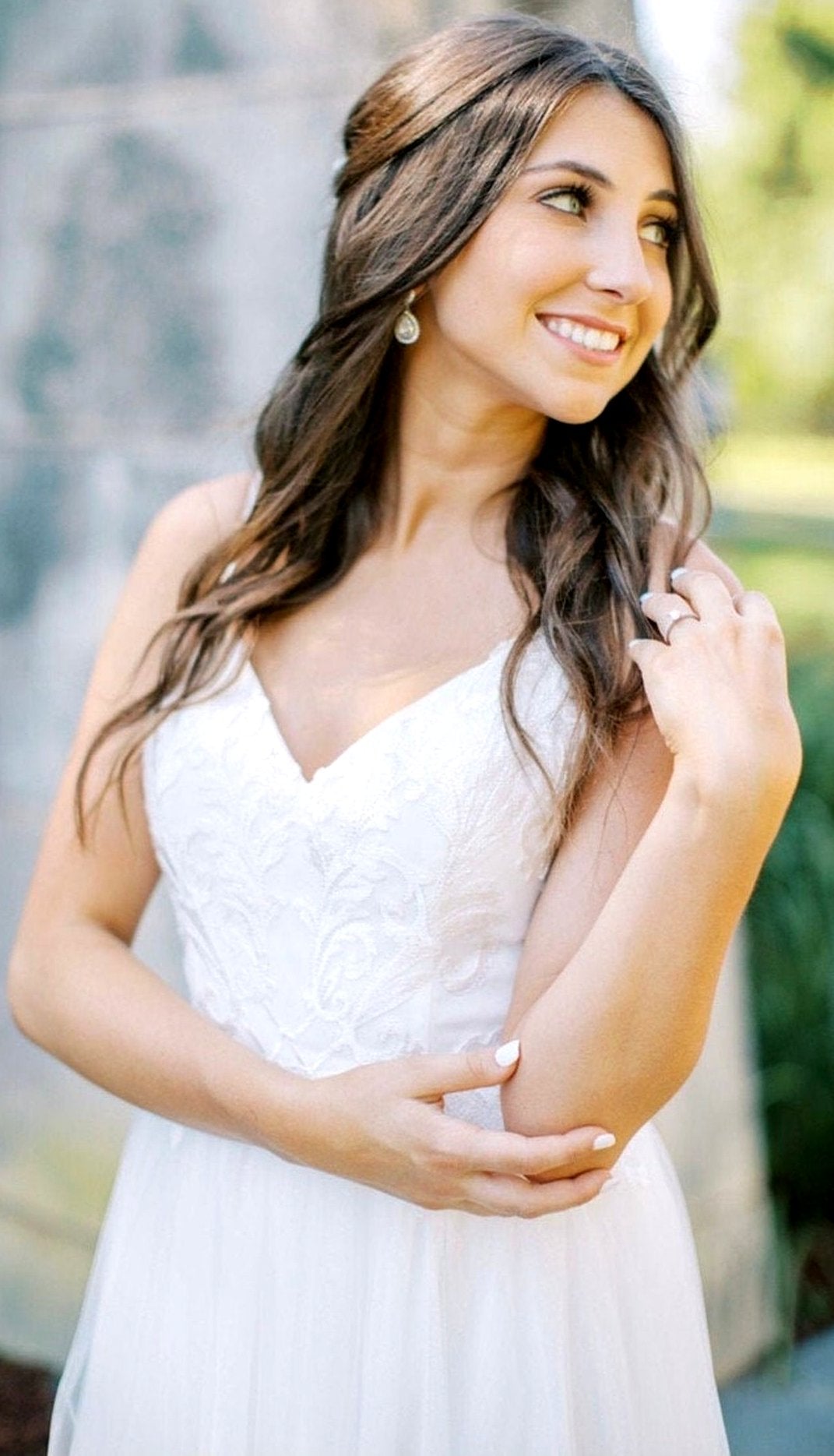 Classic Teardrop Bridal Earrings