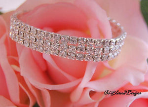 sparkly cubic zirconia bridesmaid bracelet