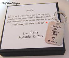 Personalized Always your little girl with custom Today we'll walk down the aisle together card