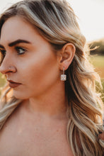Emerald Cut Bridal Earrings