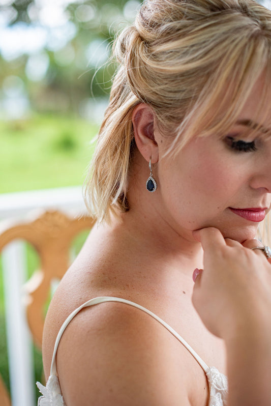 Sapphire Blue Mother of the Bride Earrings