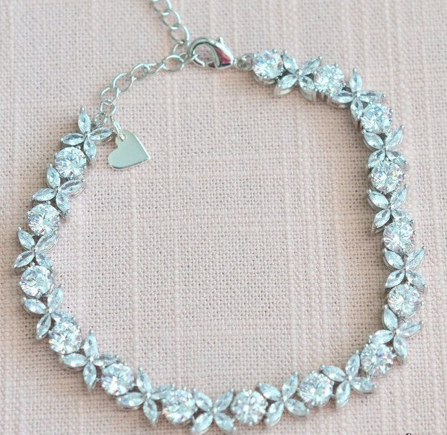 Diamond CZ Bridal Bracelet