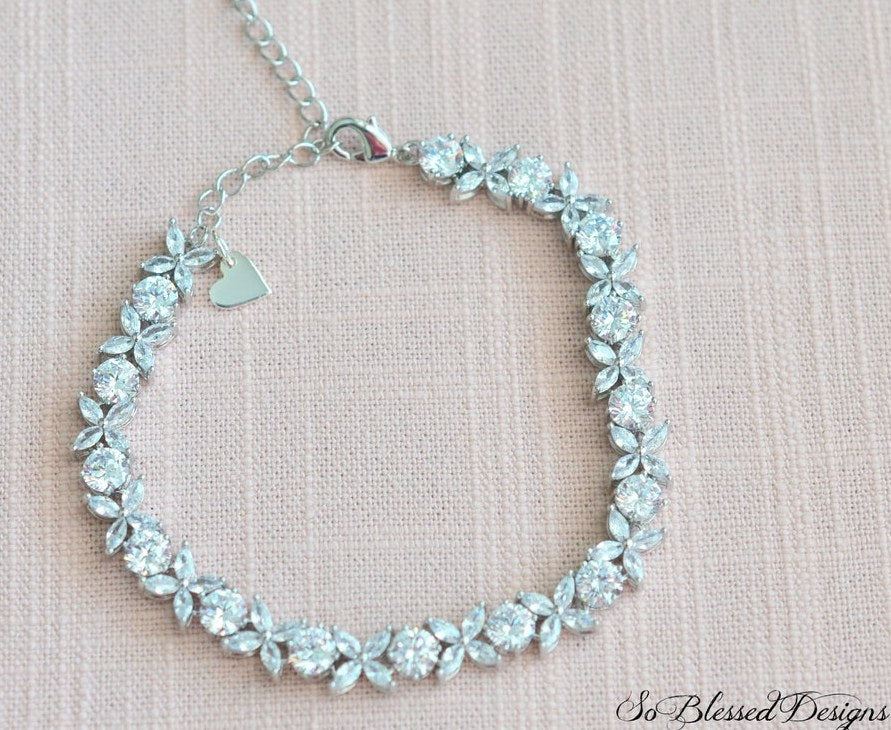 Diamond CZ Bridal Bracelet