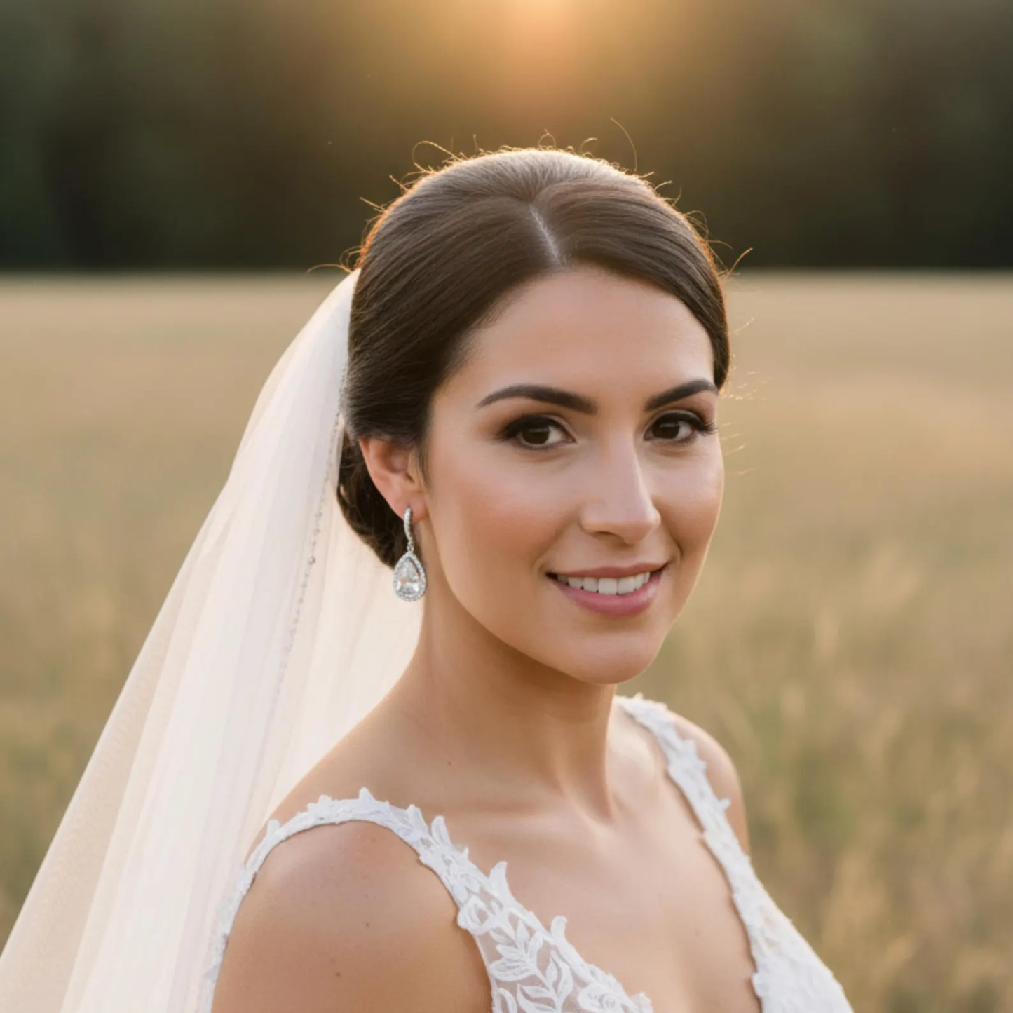 Teardrop Crystal Bridal Earrings