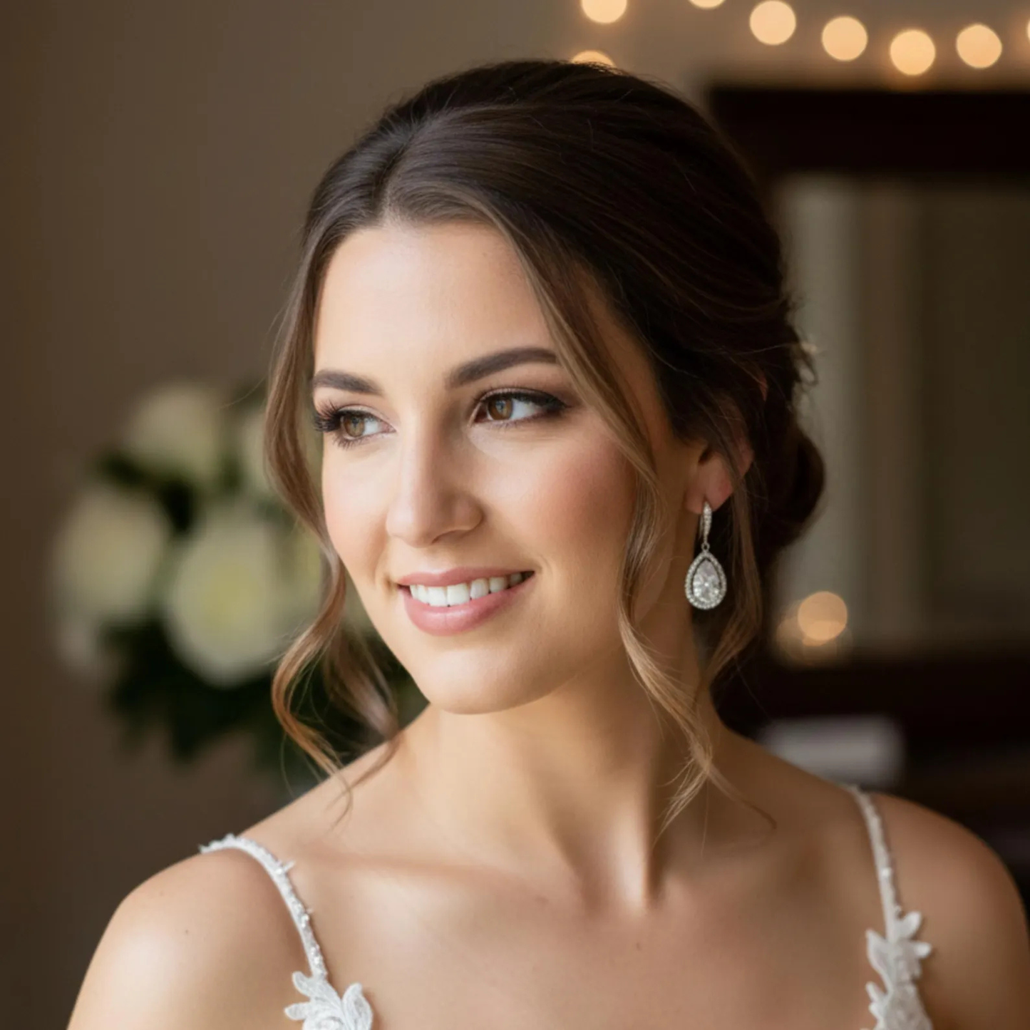 Teardrop Crystal Bridal Earrings