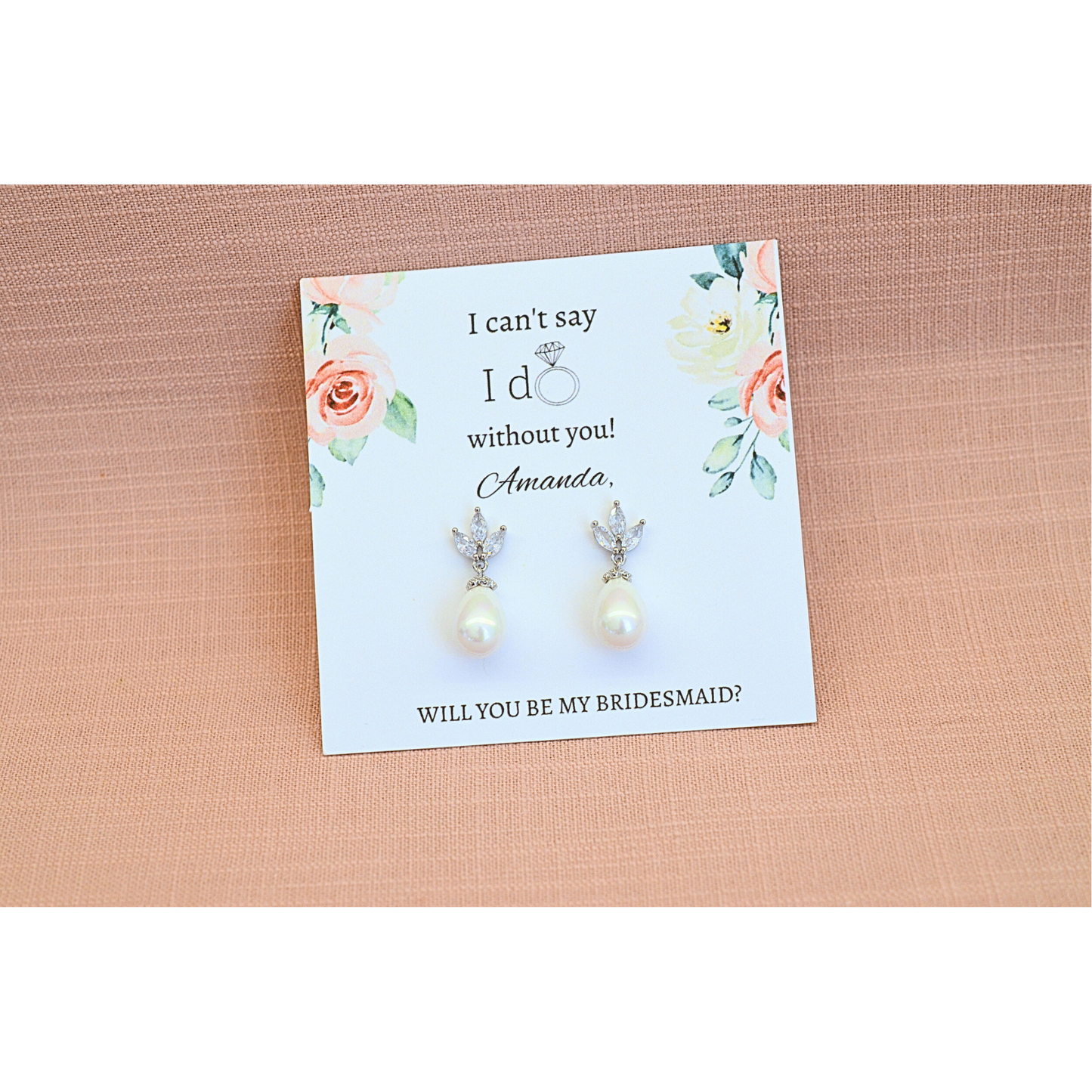 Julianne Dainty Pearl Bridesmaid Earrings