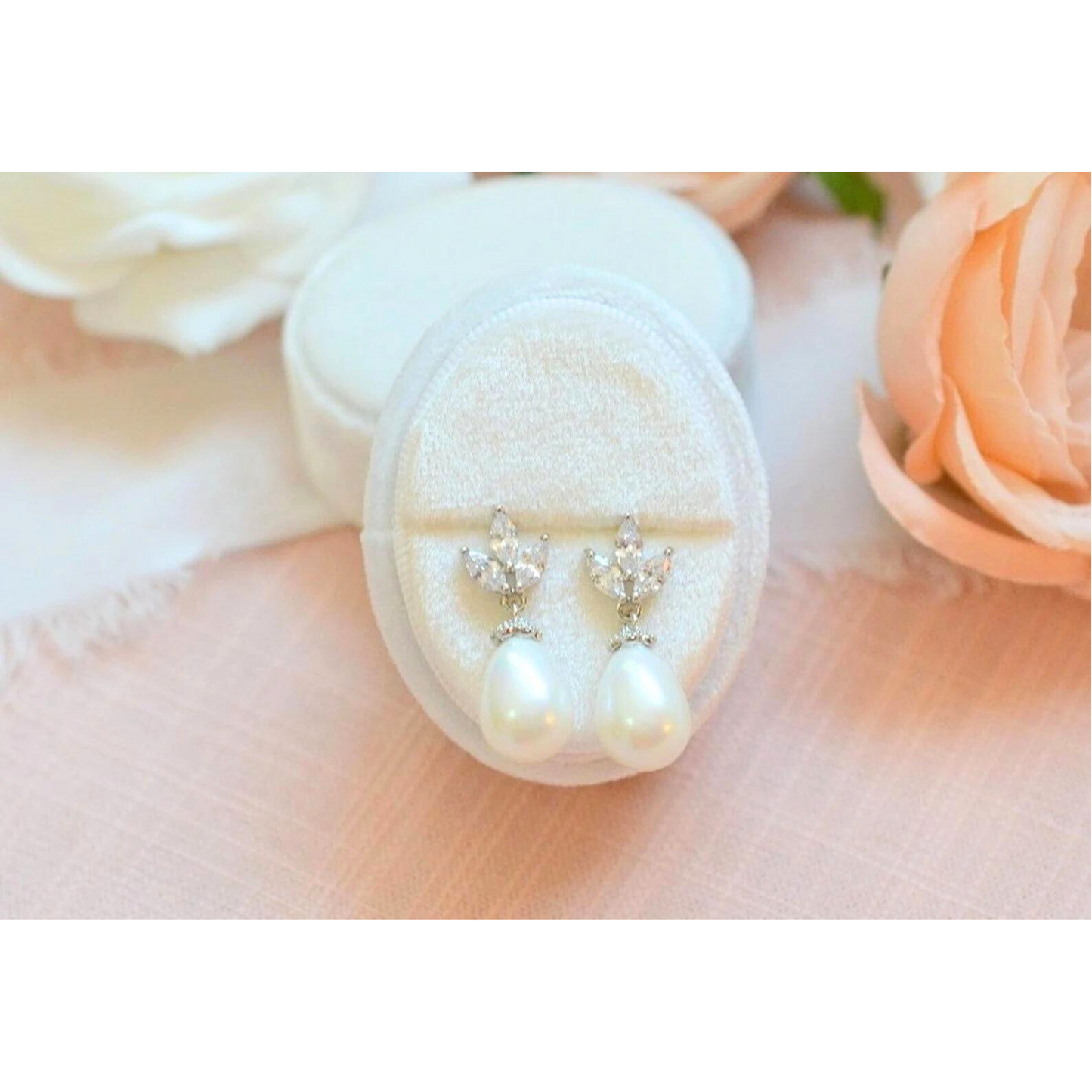 Julianne Dainty Pearl Bridesmaid Earrings