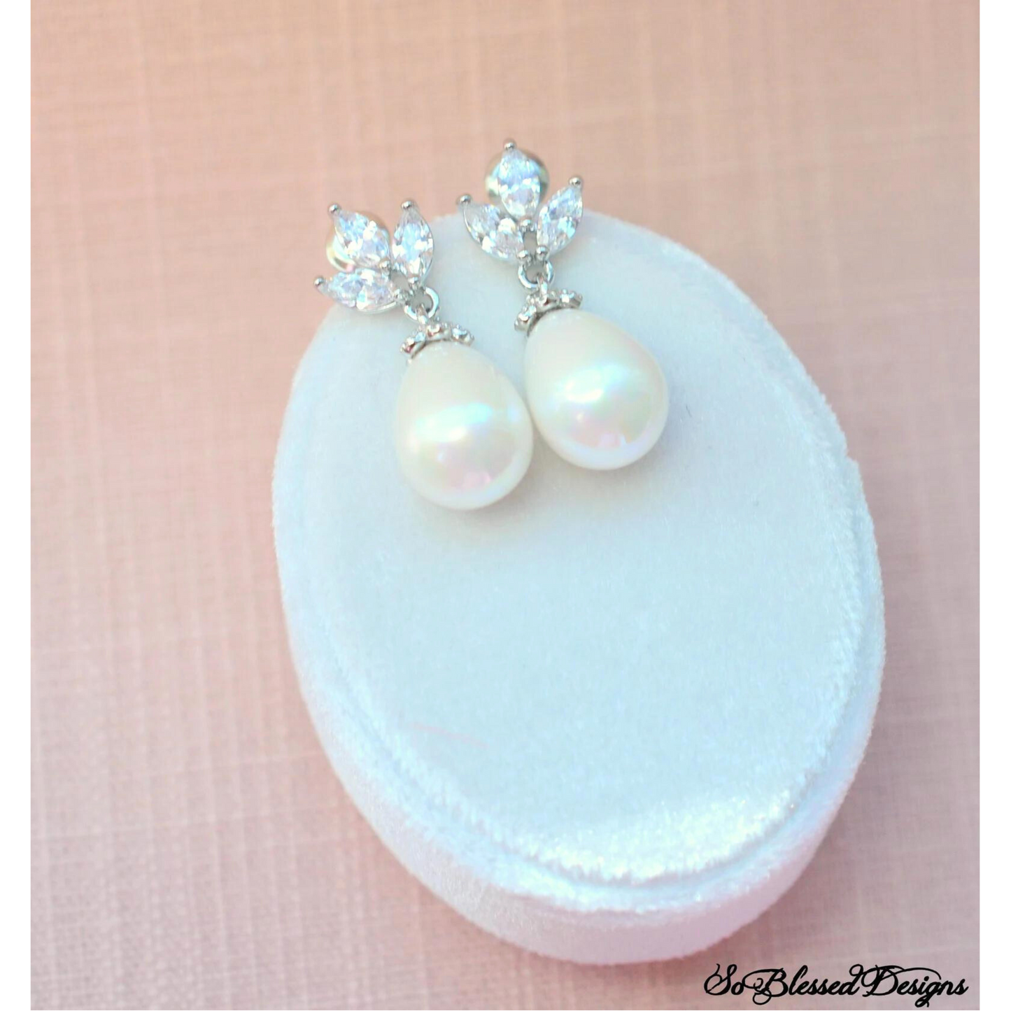 Julianne Dainty Pearl Bridesmaid Earrings