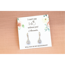 Personalized Bridesmaid Earrings Gift