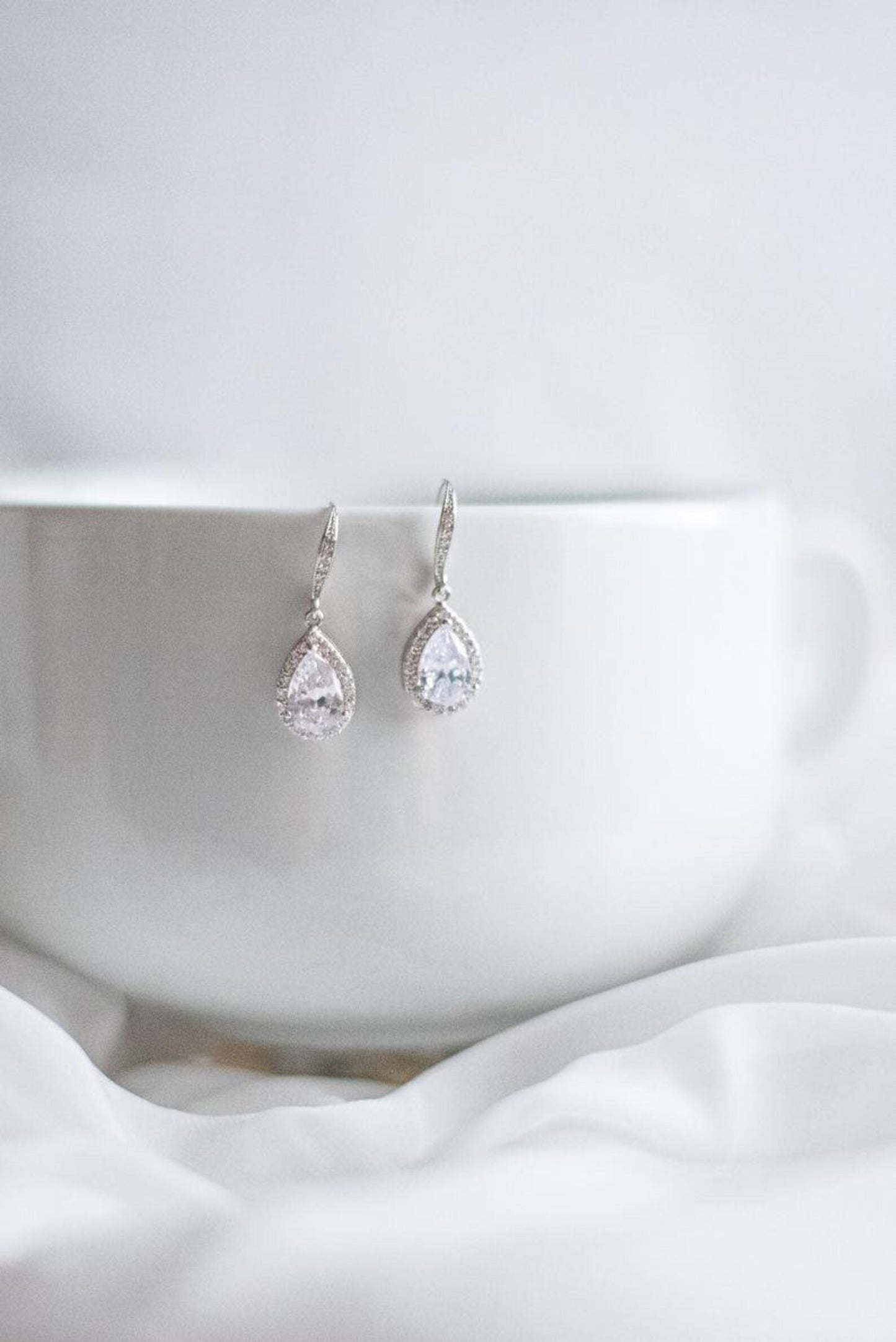 Gold Teardrop Bridesmaid Earrings