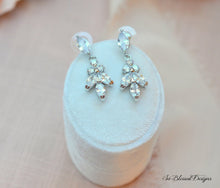 Crystal Leaf Bridal Earrings
