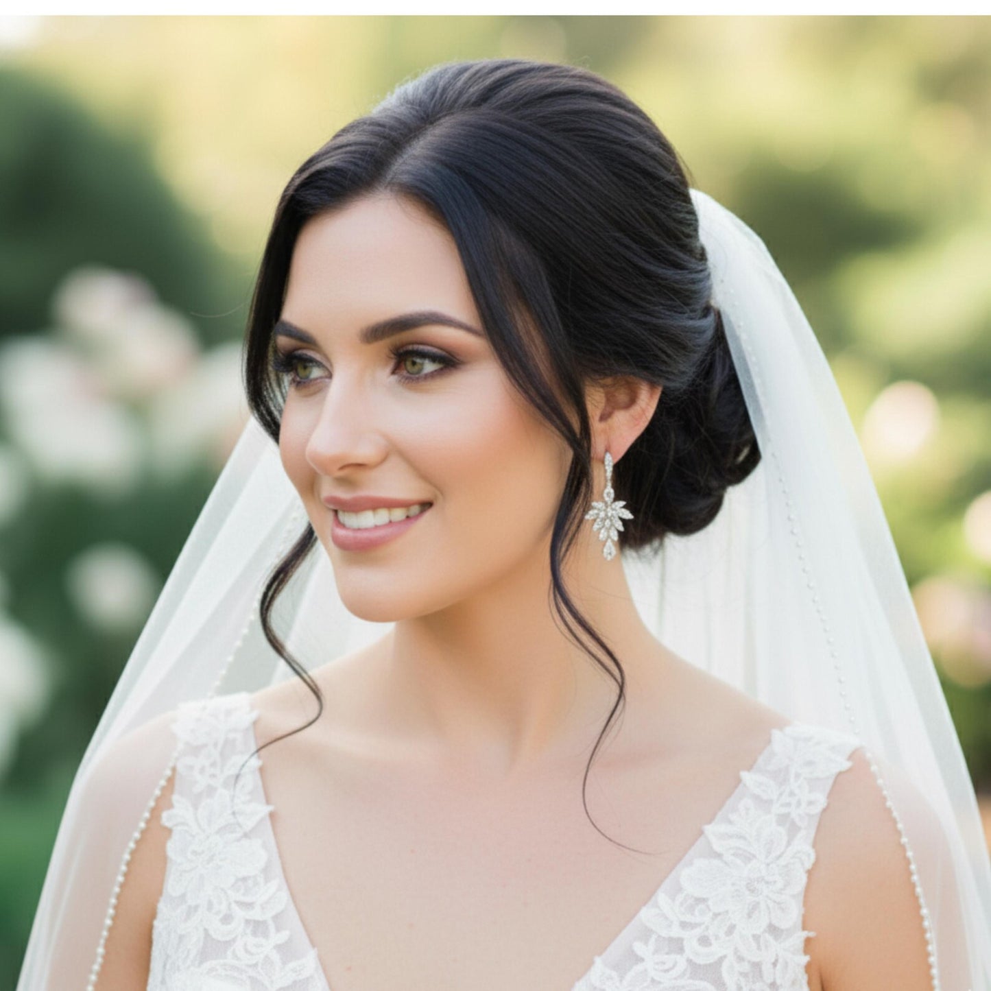 Natasha Floral Bridal Earrings