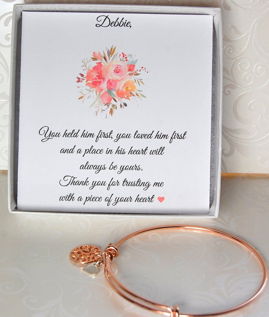 Rose Gold Mother of the Groom Bracelet
