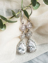 Long Crystal Bridal Earrings