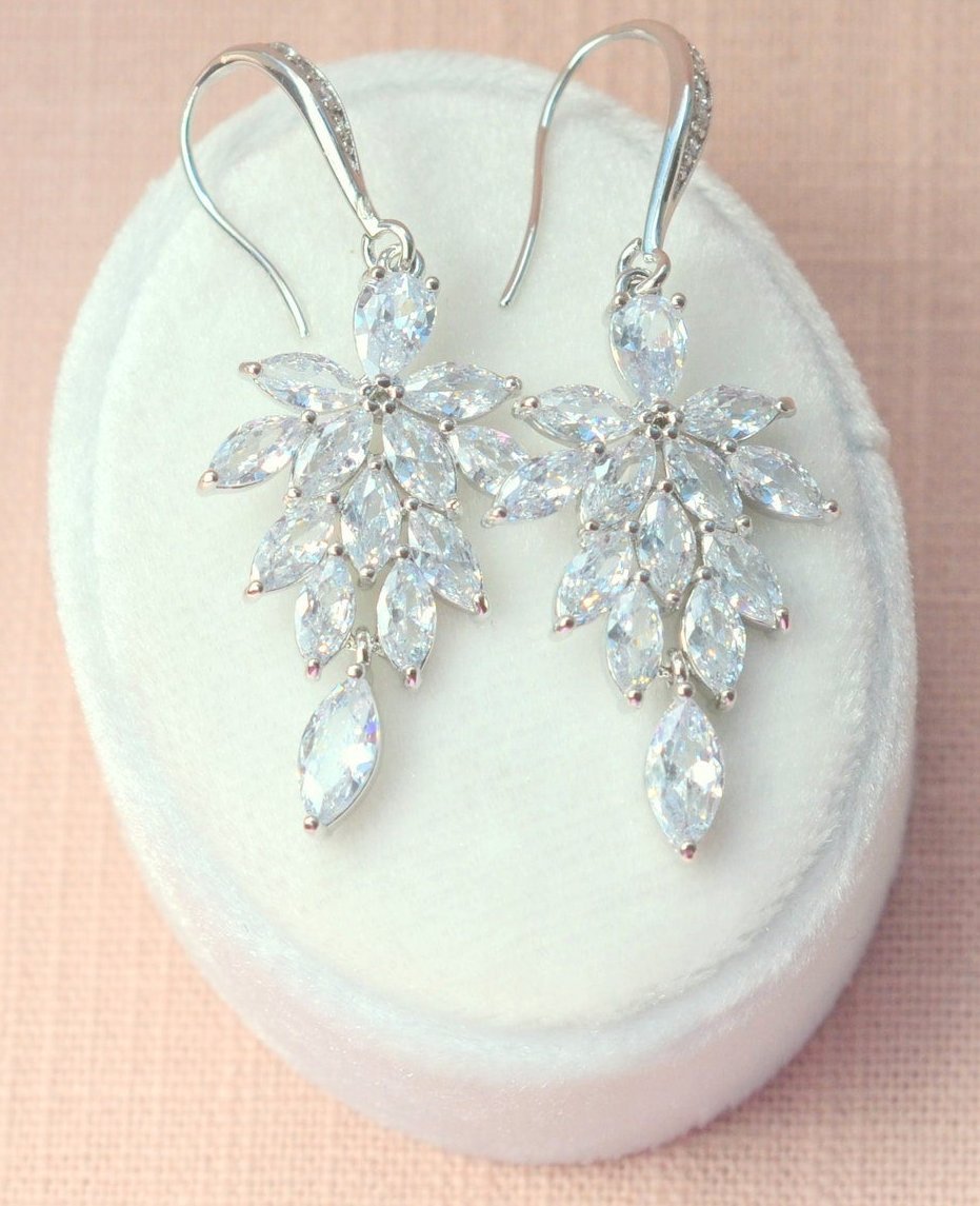 Natasha Floral Bridal Earrings