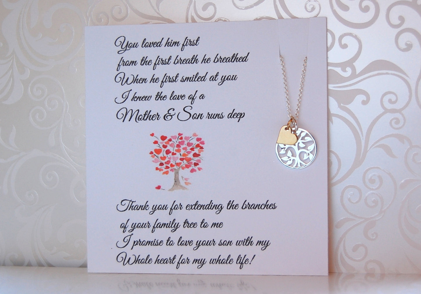 family tree necklace for future mother of the groom