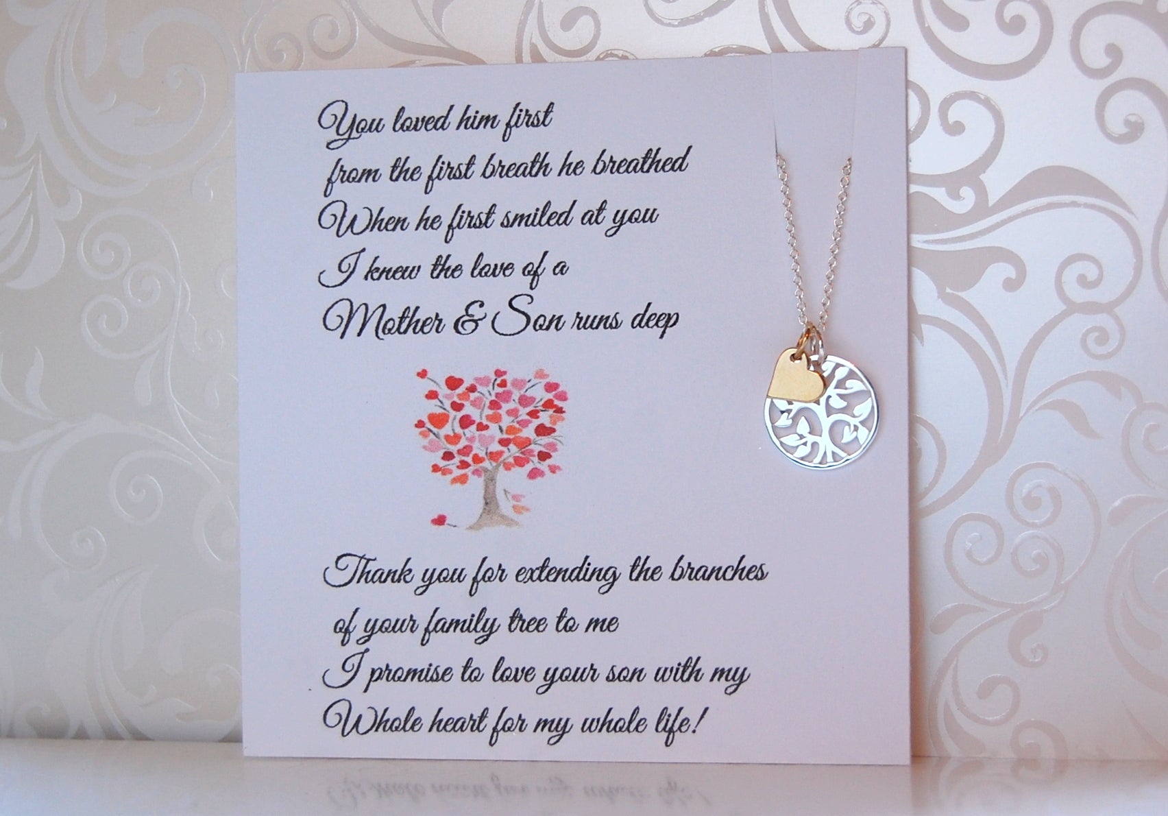 family tree necklace for future mother of the groom