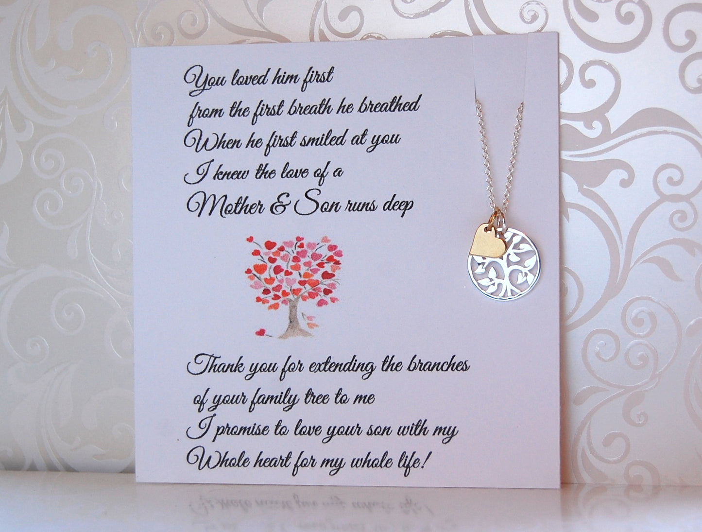 Family tree necklace for Mother in Law