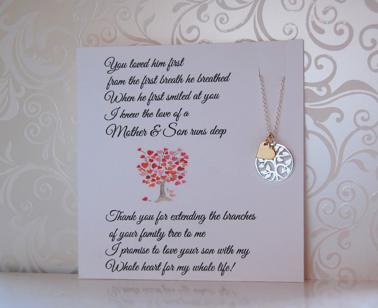 Family tree necklace for Mother in Law