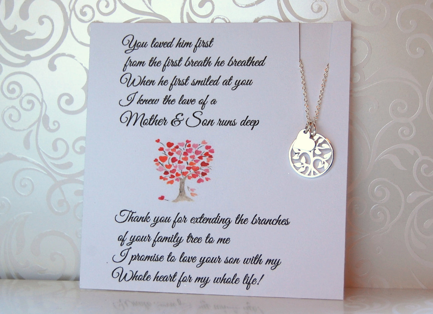 Family tree necklace for Mother in Law