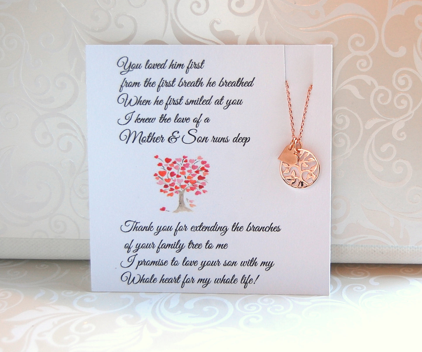 Family tree necklace for Mother in Law