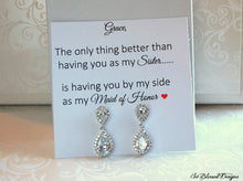 Thank you gift to sister for being maid of honor earrings