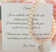 Mother in Law Pearl and Family Tree Bracelet
