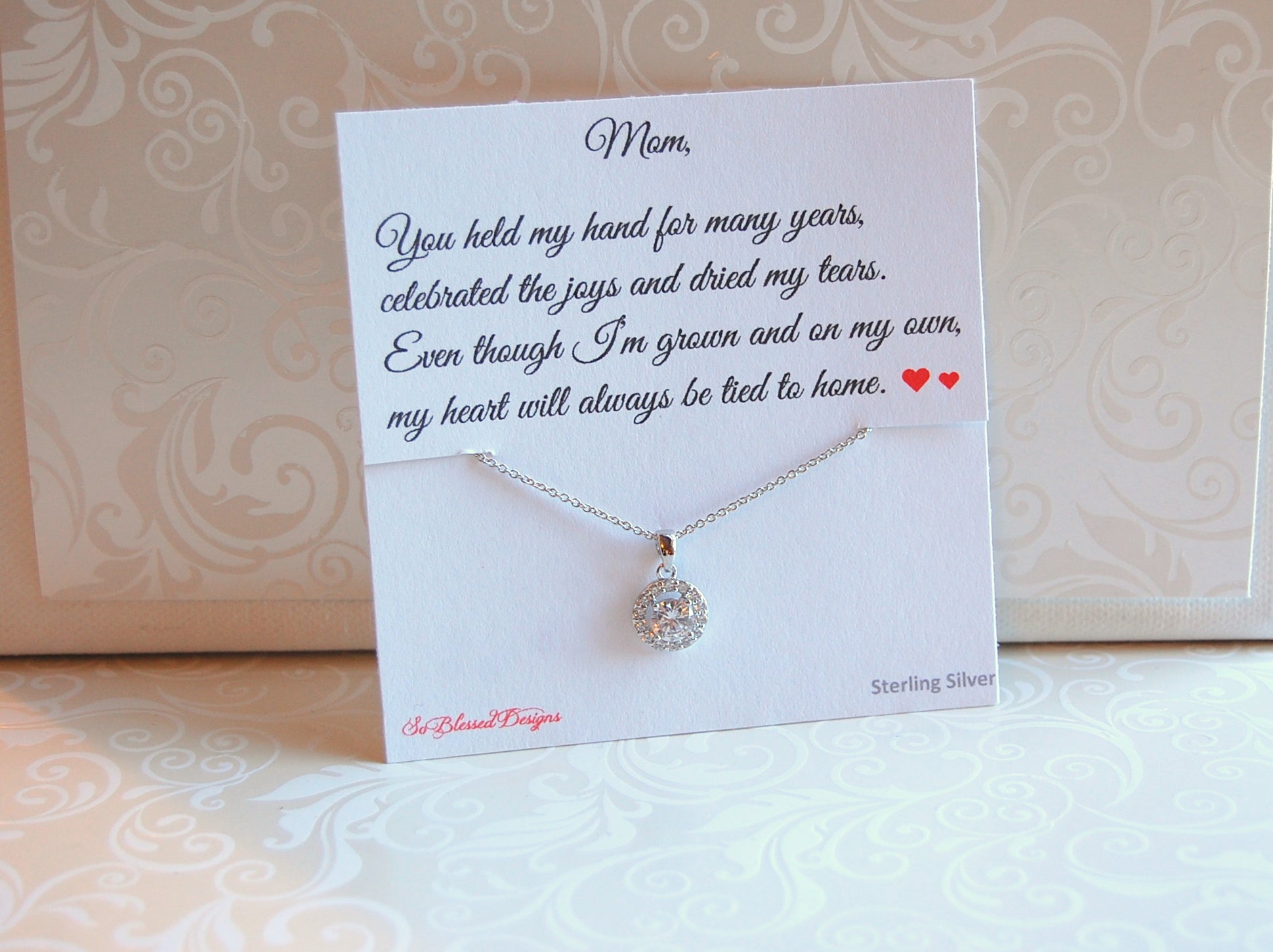 CZ necklace for mother of the bride