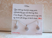 Mother of the bride earrings and necklace set