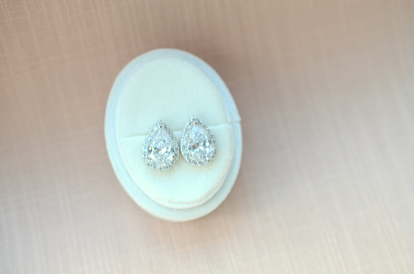 Teardrop Stud Bridal Earrings