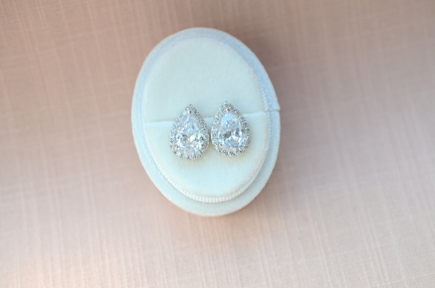 Teardrop Stud Bridal Earrings