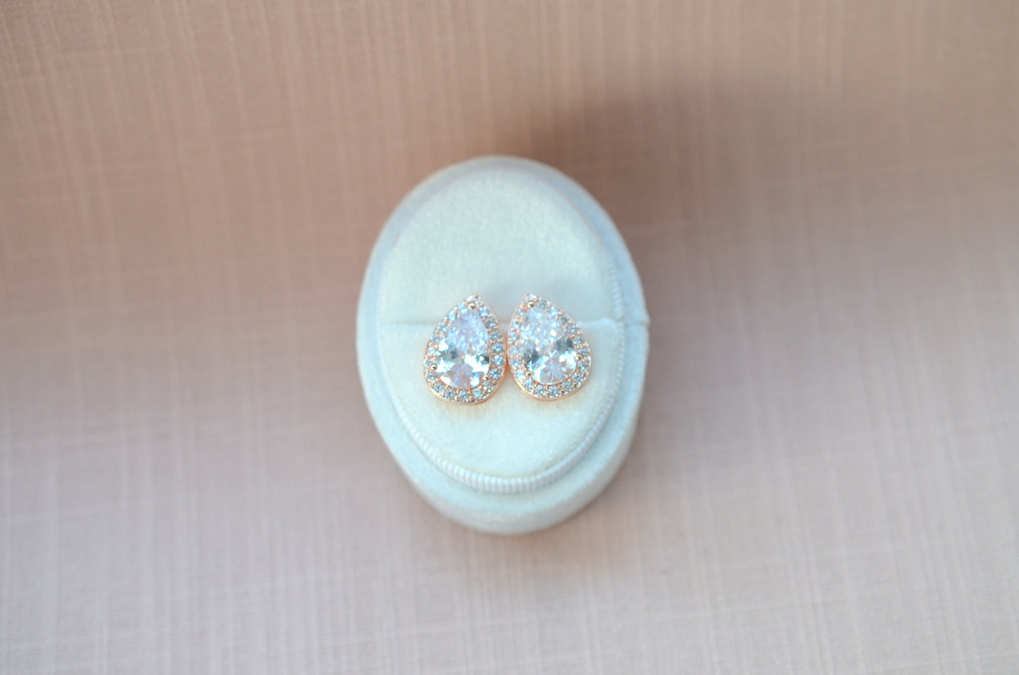 Teardrop Stud Bridal Earrings