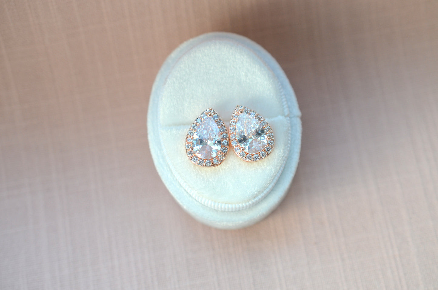 Teardrop Stud Bridal Earrings