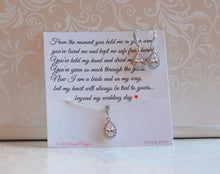 Beautiful cubic zirconia earrings and necklace set for mother of the bride