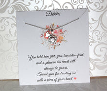 mother of the bride card with necklace