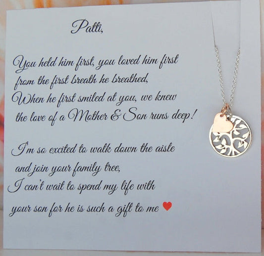 Family Tree Mother of the Groom/Mother of the Bride Necklace