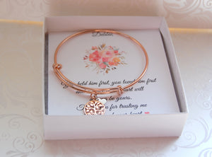 Rose Gold bracelet for mother of the groom