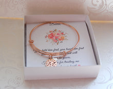 Rose gold bracelet for mother of the bride
