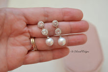 Pearl drop bridal earrings