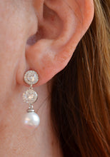 Pearl drop bridal earrings
