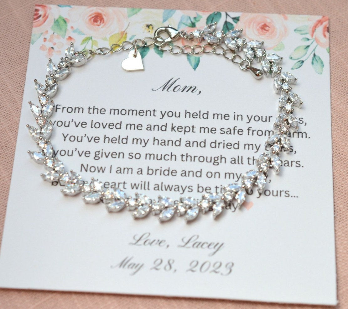 Colorful American Diamond Bracelet - Gift for Girlfriend - Caroline  Multicolor Crystal Chain Bracelet by Blingivne – Blingvine